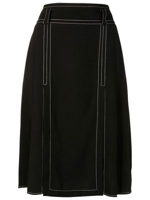 Reinaldo Lourenço high-waist midi skirt - Black