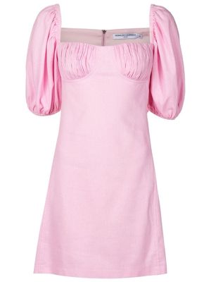 Reinaldo Lourenço puff-sleeve short dress - Pink