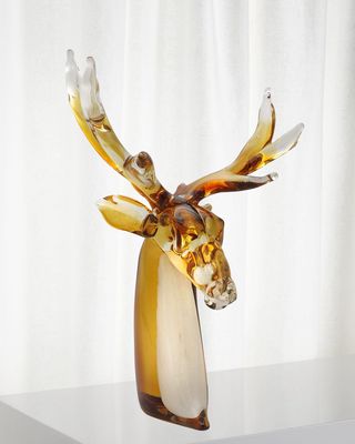Reindeer Art Glass Sculpture