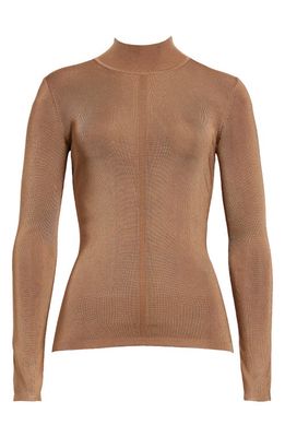 Reiss Aria Mock Neck Sweater in Camel