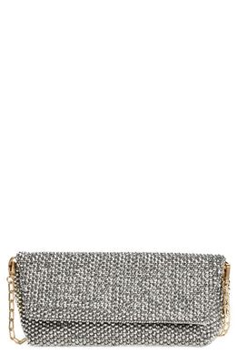 Reiss Astrid Beaded Clutch in Silver