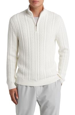 Reiss Bantham Quarter-Zip Sweater in Ecru