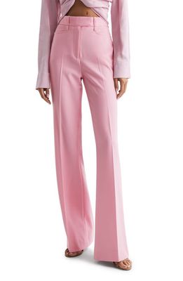 Reiss Blair Wool Blend Trousers in Pink