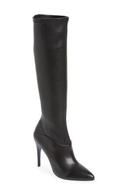 Reiss Carina Pointed Toe Knee High Boot in Black