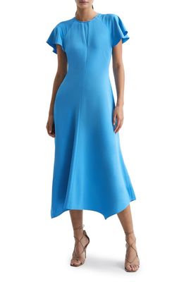Reiss Eleni Strappy Back Dress in Blue