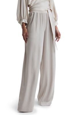 Reiss Imogen Wide Leg Pants in Neutral