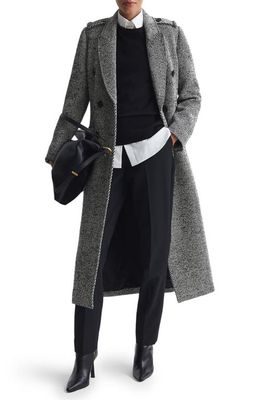 Reiss Jesse Double Breasted Coat in Grey
