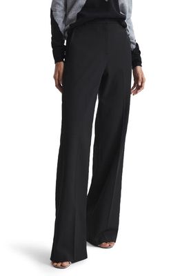 Reiss Joanne High Waist Wide Leg Pants in Black