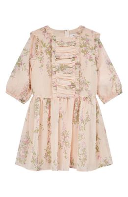 Reiss Kids' Amber Floral Chiffon Dress in Pink Print