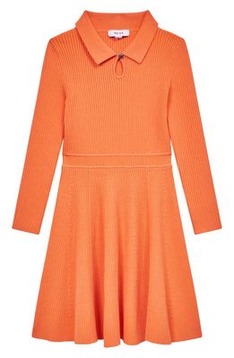Reiss Kids' Clare Long Sleeve Sweater Dress in Orange
