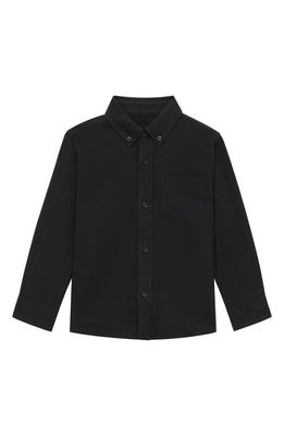 Reiss Kids' Greenwich Jr. Cotton Button-Down Shirt in Black