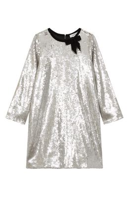 Reiss Kids' Leon Sequin Dress in Silver