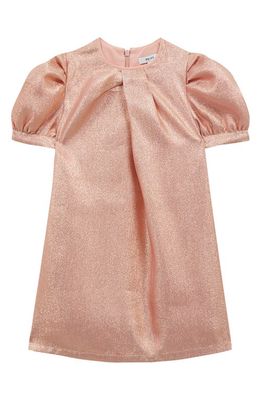 Reiss Kids' Lexi Jr. Metallic Puff Sleeve Dress in Pink