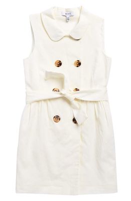 Reiss Kids' Natalie Jr Sleeveless Shirtdress in White