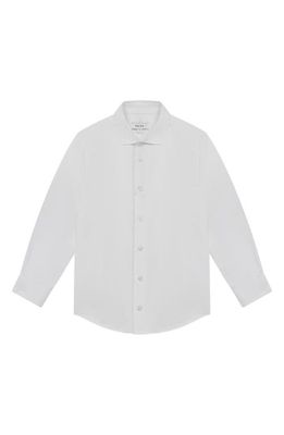 Reiss Kids' Remote Junior Cotton Button-Up Shirt in White