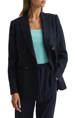 Reiss Larsson Double Breasted Blazer in Navy