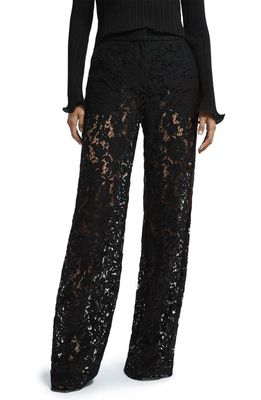 Reiss Lilly Lace Trousers in Black