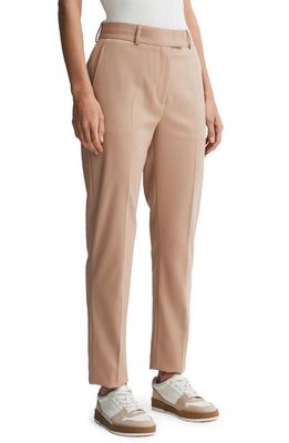 Reiss Marlie Tapered Wool Blend Pants in Camel