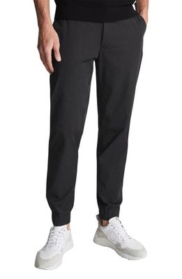 Reiss Mead Solid Stretch Pants in Black