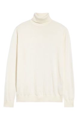 Reiss Men's Caine Turtleneck Wool Sweater in Bianco