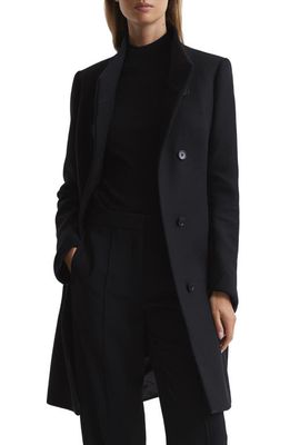 Reiss Mia Wool Blend Coat in Black