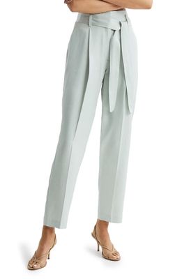 Reiss Mylie Belted Trousers in Mint