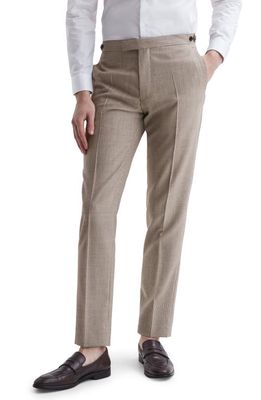 Reiss Pew Slim Fit Wool Pants in Brown