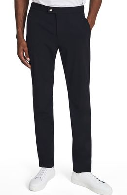 Reiss Range Stretch Flat Front Pants in Navy