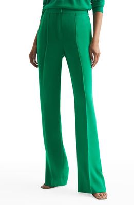 Reiss Saffie Split Hem Trousers in Green