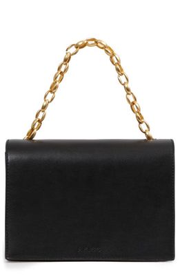 Reiss Sloane Leather Convertible Crossbody Bag in Black