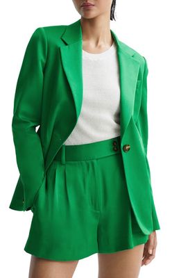 Reiss Sofie One-Button Blazer in Green