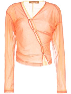 Rejina Pyo asymmetric button-fastening blouse - Orange