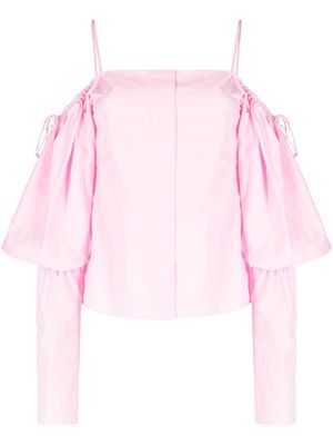 Rejina Pyo Bay off-shoulder cotton blouse - Pink
