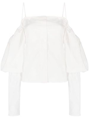 Rejina Pyo Bay off-shoulder cotton blouse - White