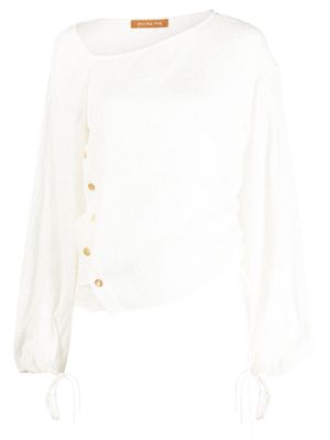Rejina Pyo button-detail long-sleeve blouse - White