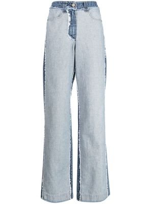 Rejina Pyo Cora panelled wide-leg jeans - Blue