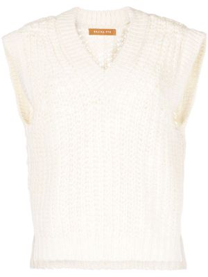 Rejina Pyo Dan ribbed-knit wool top - White