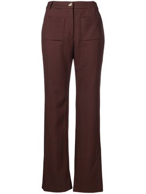 Rejina Pyo Ellis two-pocket flared trousers - Brown
