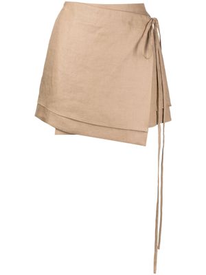 Rejina Pyo Freja wrap skirt - Brown