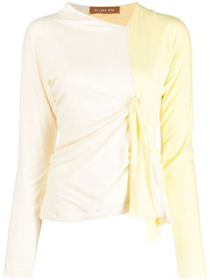 Rejina Pyo gathered-detail long-sleeve top - Yellow