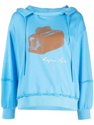 Rejina Pyo graphic-print drawstring hoodie - Blue