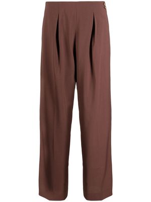 Rejina Pyo high-waisted straight-leg trousers - Brown