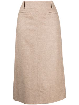 Rejina Pyo Ines wool-blend midi skirt - Brown