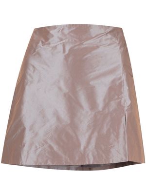 Rejina Pyo iridescent-effect mini skirt - Brown