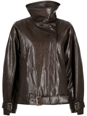 Rejina Pyo Juno faux-leather jacket - Brown