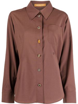 Rejina Pyo long-sleeve button-fastening shirt - Brown