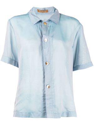Rejina Pyo Marty short-sleeve silk shirt - Blue