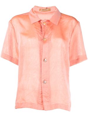 Rejina Pyo Marty short-sleeve silk shirt - Orange