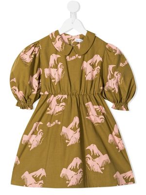 Rejina Pyo Nora horse-print organic cotton dress - Brown