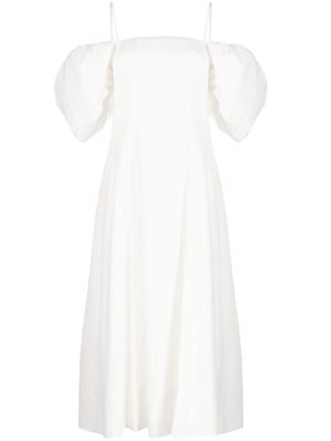 Rejina Pyo Oksana puff-sleeve midi dress - White